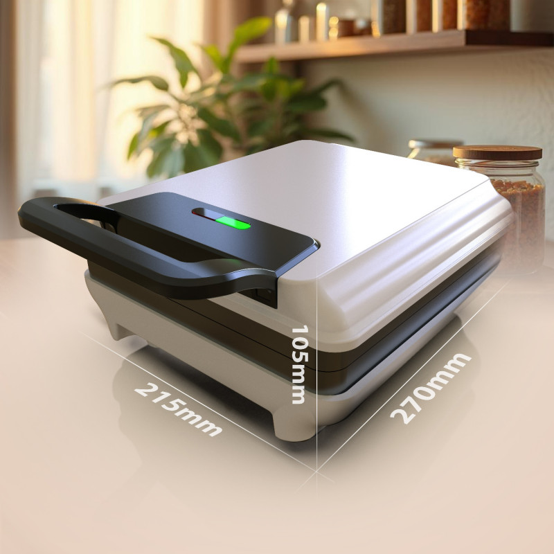 Mesko MS 3091, 1800W, Acoperire antiaderentă, 2 plăci, Picioare antiderapante, alb