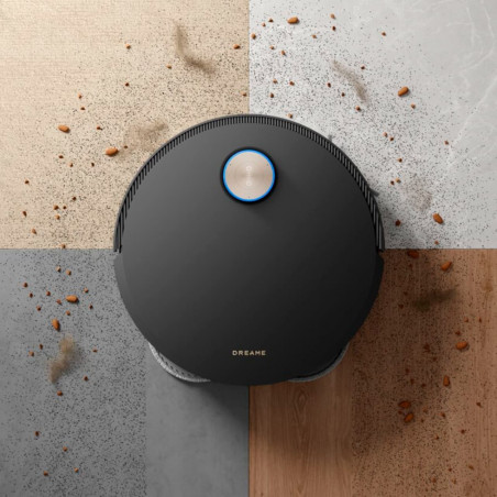 Aspirator robot Dreame X50 Ultra RLX85CE-6-BK, 20000 Pa, detectare AI a obstacolelor, navigare 360°, control vocal, sterilizare UV, negru/dorat