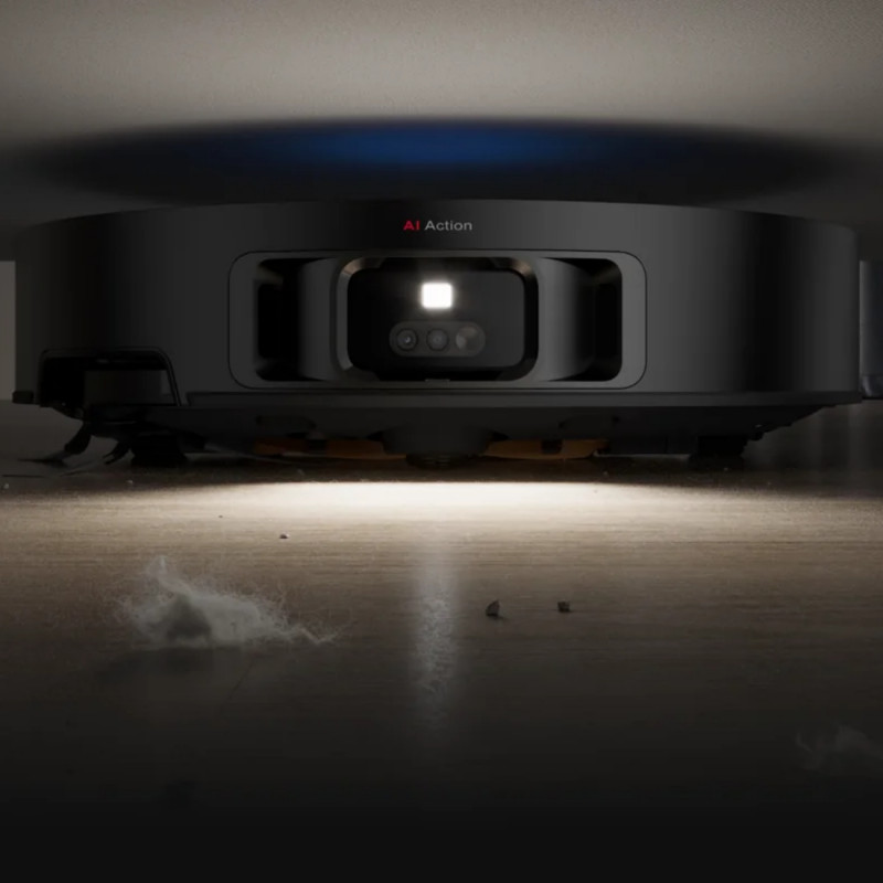 Aspirator robot Dreame X50 Ultra RLX85CE-6-BK, 20000 Pa, detectare AI a obstacolelor, navigare 360°, control vocal, sterilizare UV, negru/dorat