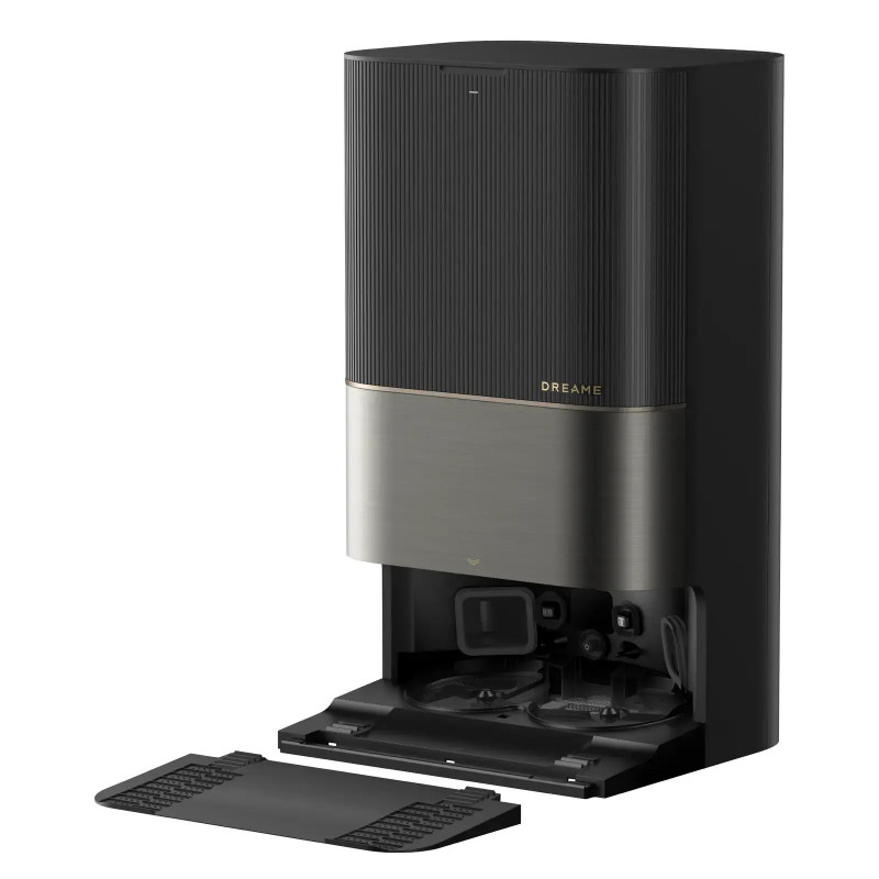 Aspirator robot Dreame X50 Ultra RLX85CE-6-BK, 20000 Pa, detectare AI a obstacolelor, navigare 360°, control vocal, sterilizare UV, negru/dorat