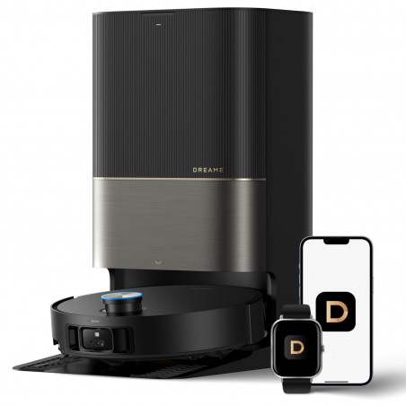 Aspirator robot Dreame X50 Ultra RLX85CE-6-BK, 20000 Pa, detectare AI a obstacolelor, navigare 360°, control vocal, sterilizare UV, negru/dorat