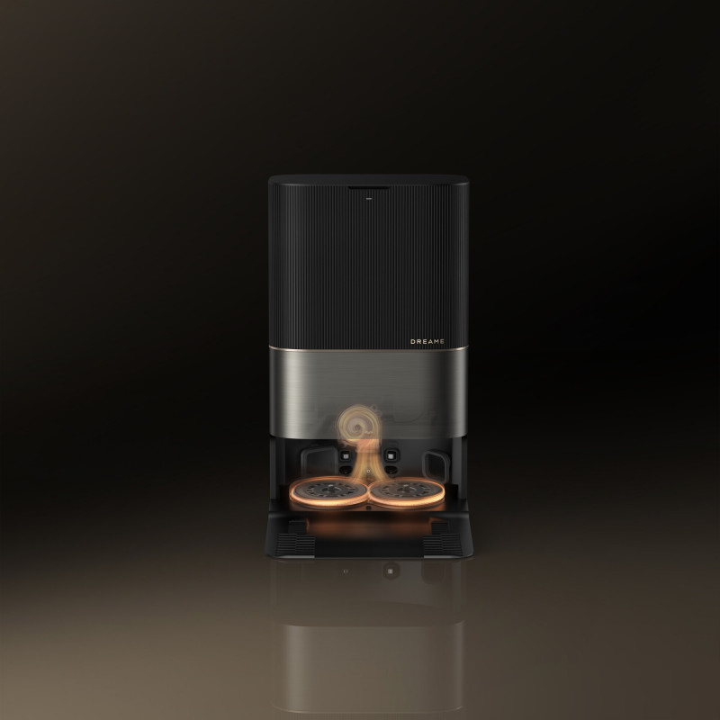 Aspirator robot Dreame X50 Ultra RLX85CE-6-BK, 20000 Pa, detectare AI a obstacolelor, navigare 360°, control vocal, sterilizare UV, negru/dorat