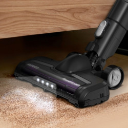 Aspirator vertical 2in1 Eureka NEC520, 200 W, 0,5 l, Aautonomie 50 min, Perie turbo, Reglare a puterii, Filtru HEPA lavabil, Negru