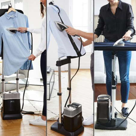 Fier de călcat cu aburi Tefal Ixeo Power QT2028F0, 2170W, 1.1 l, 100g/min, Sistem anti-calcar, Auto shut-off, Negru