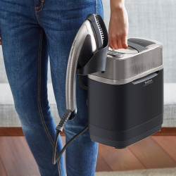 Fier de călcat cu aburi Tefal Ixeo Power QT2028F0, 2170W, 1.1 l, 100g/min, Sistem anti-calcar, Auto shut-off, Negru