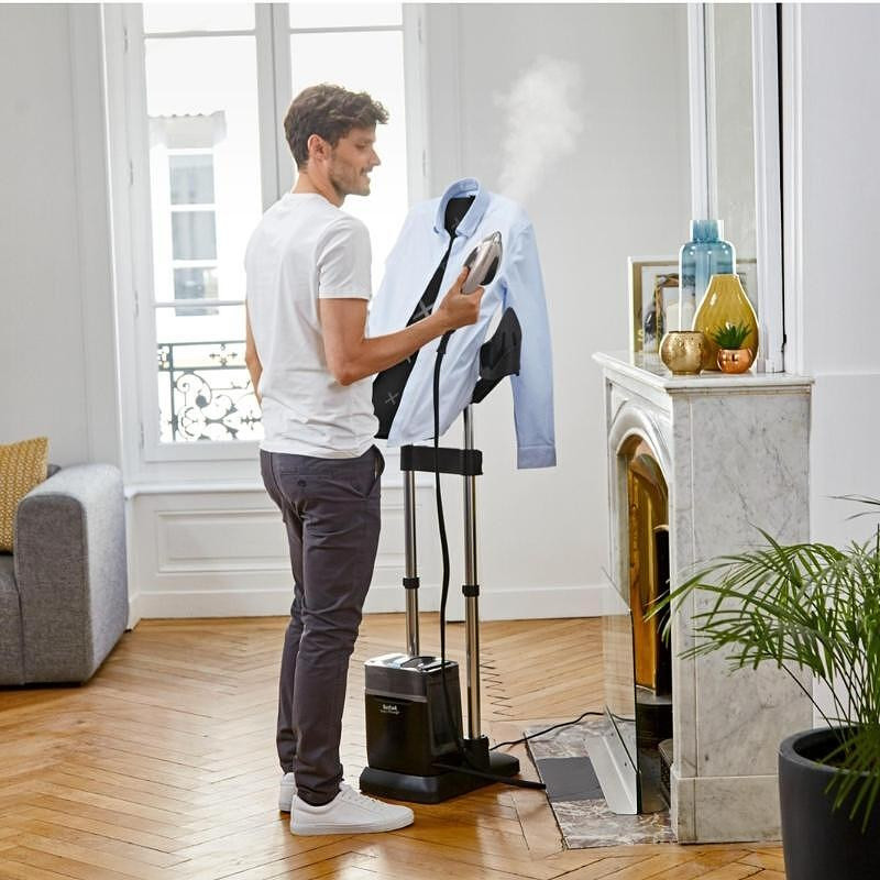 Fier de călcat cu aburi Tefal Ixeo Power QT2028F0, 2170W, 1.1 l, 100g/min, Sistem anti-calcar, Auto shut-off, Negru