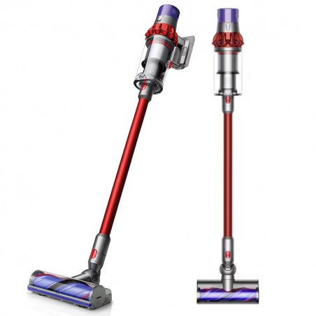 Aspirator vertical Dyson V10 Origin 394464-01, 525W, 151AW, 0.76l, 125000 rpm, 60 min, 3 moduri, Motorbar clar, Nichel/negrit