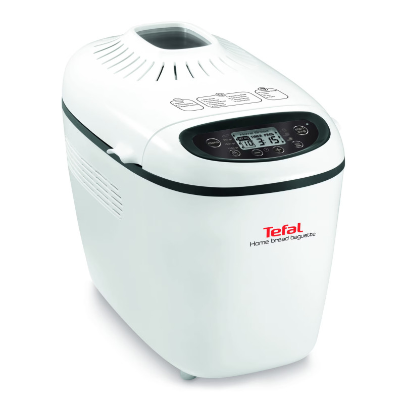 Home Bread Baguette Tefal PF610138, 1600 W, 750/1000/1500 g, 2 amestecătoare, 16 programe, alb