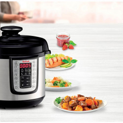Multicooker Tefal CY505EE0 One Pot, 1200 W, 6L, 25 programe, cronometru, menținere căldură, argintiu/negru