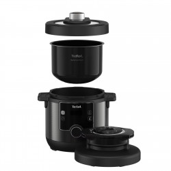 Mașină de gătit sub presiune Tefal Turbo Cuisine & Fry CY778830, 70 kPa, 1200W, 7.6 l, 15 programe, Acoperire neaderentă, Menținere căldură, Control digital, Negru