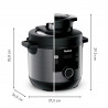 Mașină de gătit sub presiune Tefal Turbo Cuisine & Fry CY778830, 70 kPa, 1200W, 7.6 l, 15 programe, Acoperire neaderentă, Menținere căldură, Control digital, Negru