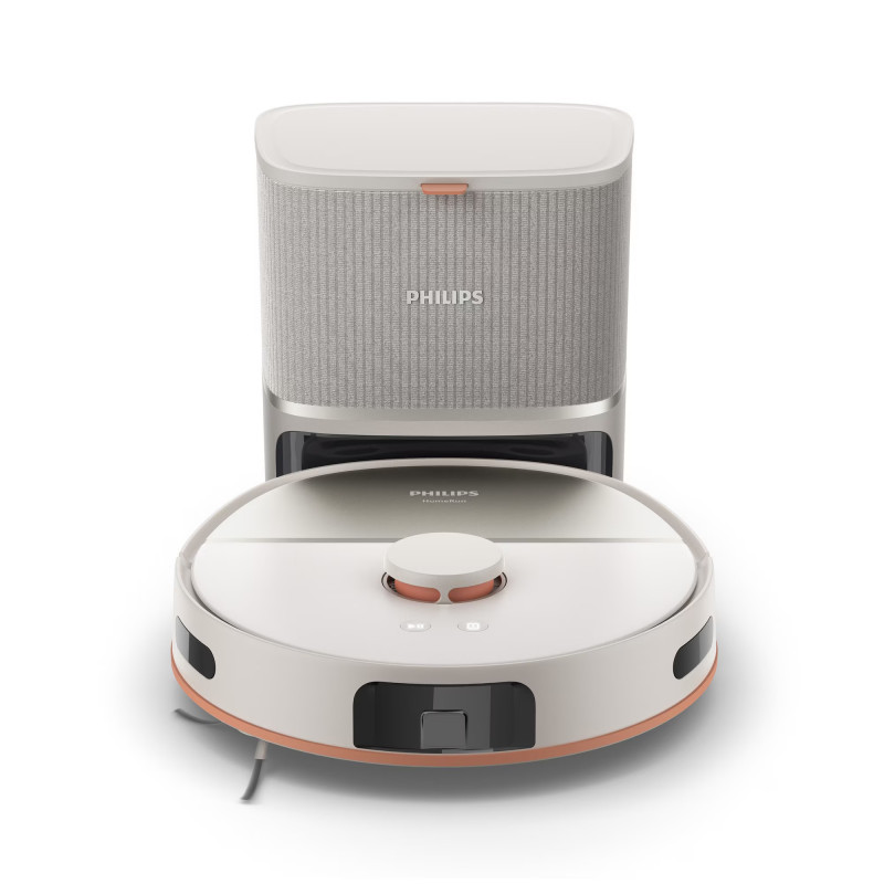 Aspirator robot și mop Philips XU5100/20, 4800 mAh, 10000 Pa, WiFi, navigare LDS, EPA 10, Curățare uscată / umedă, Bej