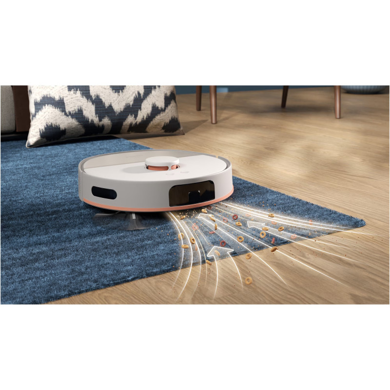 Aspirator robot și mop Philips XU5100/20, 4800 mAh, 10000 Pa, WiFi, navigare LDS, EPA 10, Curățare uscată / umedă, Bej