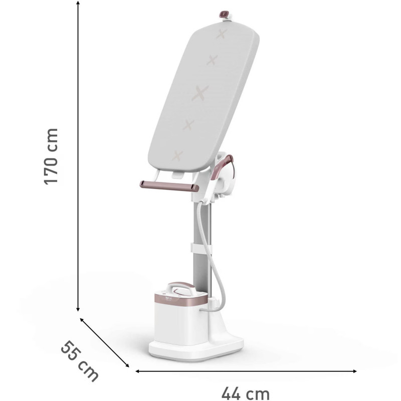 Fier de călcat cu aburi Tefal Ixeo Vision QT1811E0, 2170W, 3 nivele de putere, 1.2 l, 200 g/min, LED backlight, Reîmprospătare și dezinfectare, Auto shut-off, Alb