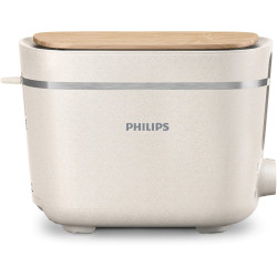 Toaster Philips HD2640/10 Conscious collection, 830 W, Pentru 2 felii, 8 niveluri de coacere, Tavă de firimituri, Dezghețare, Reîncălzire, Alb mat