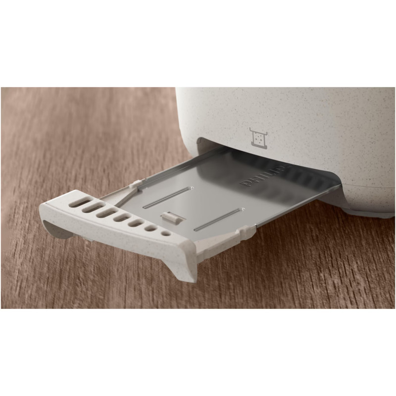 Toaster Philips HD2640/10 Conscious collection, 830 W, Pentru 2 felii, 8 niveluri de coacere, Tavă de firimituri, Dezghețare, Reîncălzire, Alb mat