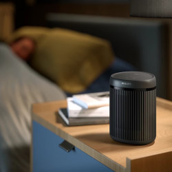 Ventilator-suflantă cu încălzire ceramică Philips CX2120/01, 600/1500 W, Pentru până la 15m2, 3 setări de temperatură, Protecție la răsturnare, Negru