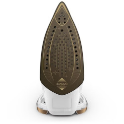 Fier de călcat TEFAL Puregliss FV8042E0, 2900 W, 270 g/min, 270 ml, călcare verticală, sistem anti-picurare, alb/dorat