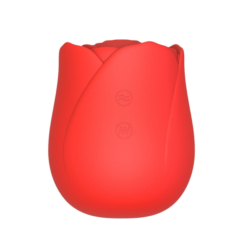 Stimulator clitoridian Beautifly Rose Glow Pleaser, 5 moduri, 5 viteze, 90 min, Potrivit pentru utilizare la duș / baie, silicon antialergic, Silențios, roșu