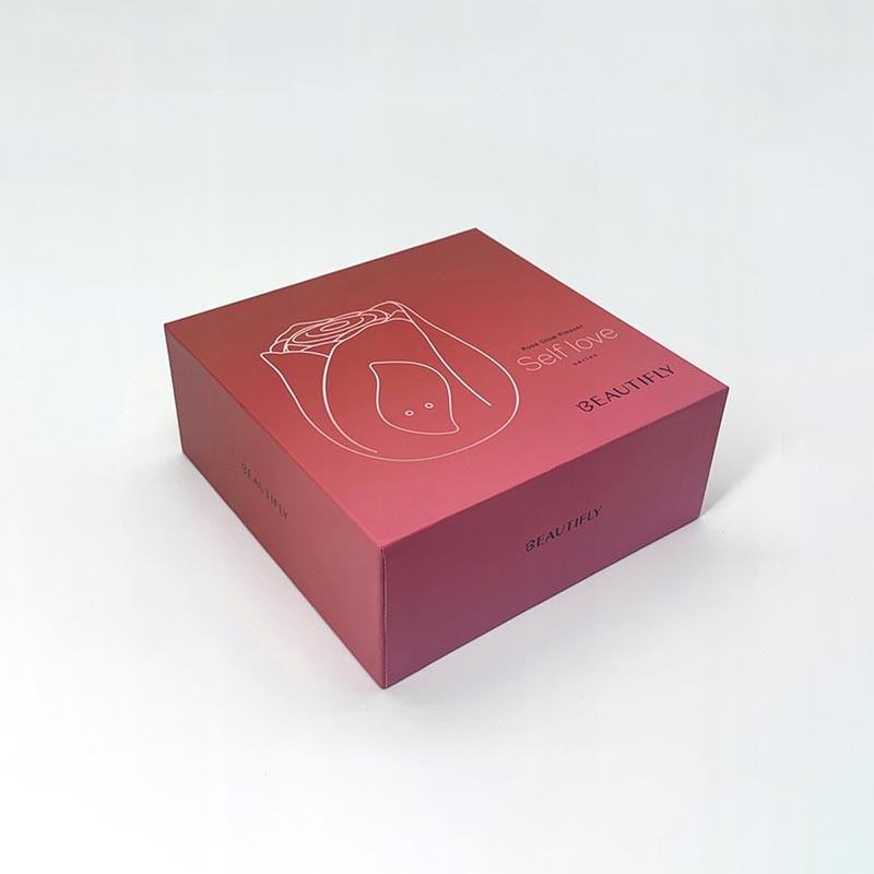 Stimulator clitoridian Beautifly Rose Glow Pleaser, 5 moduri, 5 viteze, 90 min, Potrivit pentru utilizare la duș / baie, silicon antialergic, Silențios, roșu