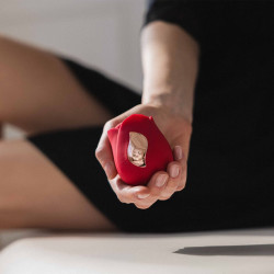 Stimulator clitoridian Beautifly Rose Glow Pleaser, 5 moduri, 5 viteze, 90 min, Potrivit pentru utilizare la duș / baie, silicon antialergic, Silențios, roșu