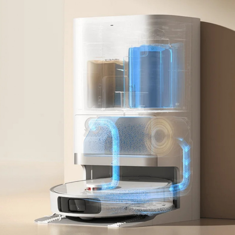 Aspirator robot Xiaomi X20+, 6000 Pa, 140 min, 0.35/4 l, Funcție Mop, Stație de autovidanjare, Navigație LDS, Evitarea obiectelor, Aplicație mobilă, Alb