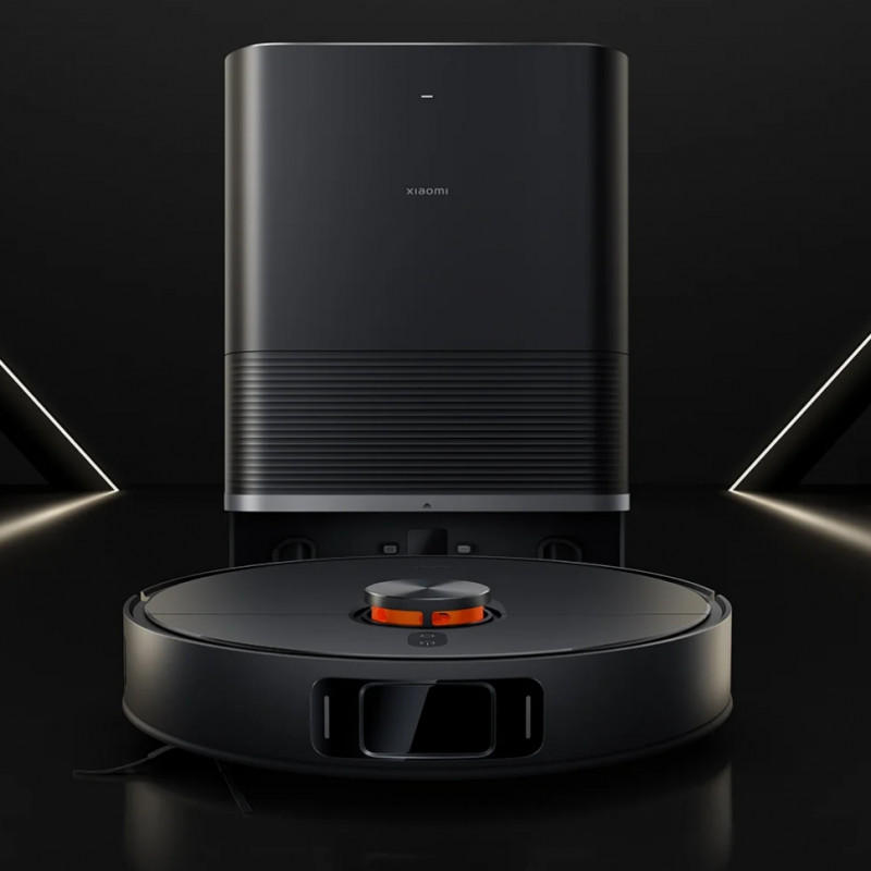 Robot aspirator Xiaomi X20 Max, 8000 Pa, 0,5/4 l, 120 min, Functie mop cu apa calda, Control vocal, Statie de autogolire, Navigatie LDS, Iluminare, Negru