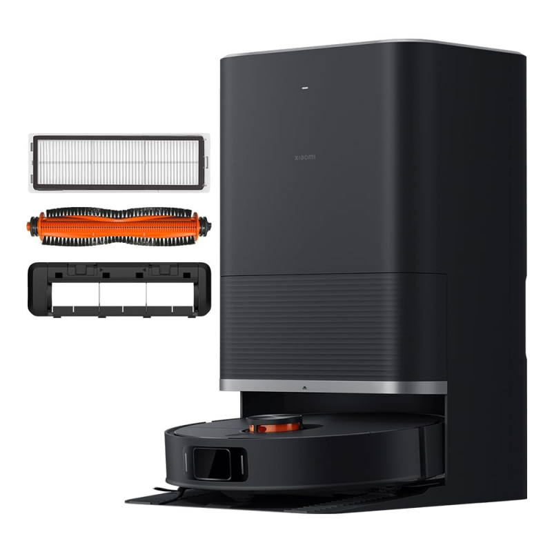 Robot aspirator Xiaomi X20 Max, 8000 Pa, 0,5/4 l, 120 min, Functie mop cu apa calda, Control vocal, Statie de autogolire, Navigatie LDS, Iluminare, Negru