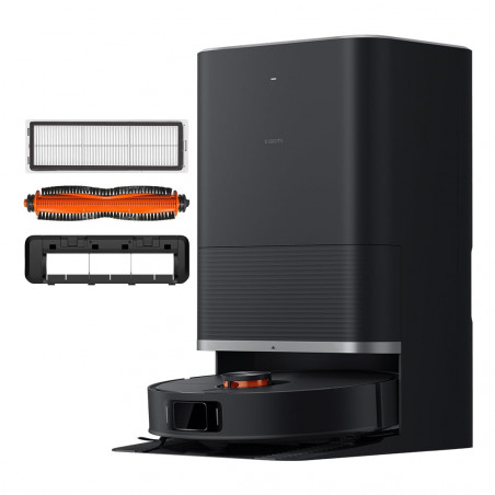 Robot aspirator Xiaomi X20 Max, 8000 Pa, 0,5/4 l, 120 min, Functie mop cu apa calda, Control vocal, Statie de autogolire, Navigatie LDS, Iluminare, Negru