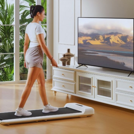 Banda de alergare Xiaomi Kingsmith WalkingPad C2, 1 hp, Pana la 100 kg, 0.5/6 km / h, Wi-Fi, LED, Bluetooth, Aplicatie mobilă, Pliabil, Alb