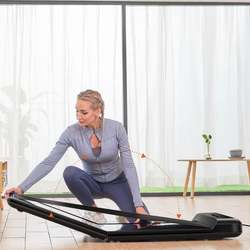 Xiaomi Kingsmith WalkingPad C2 Banda de alergare, 1 hp, până la 100 kg, 0.5/6 km / h, Wi-Fi, LED, Bluetooth, Aplicație mobilă, pliabil, negru