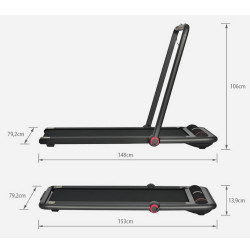 Banda de alergare Xiaomi KingSmith WalkingPad K12, 746W, Până la 100 kg, 0.8/12 km / h, 2 moduri, Indicator valoare măsurată, Aplicație mobilă, Pliabil, LED, Negru