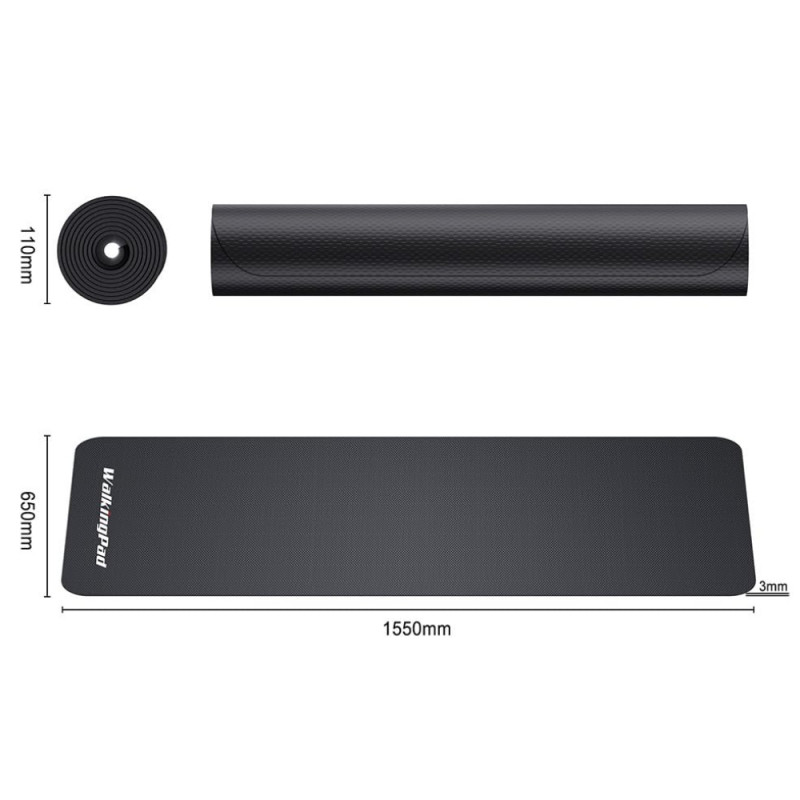 Xiaomi KingSmith Treadmill Mat, 65x155 cm, cauciuc NBR, absoarbe zgomotul și vibrațiile, negru