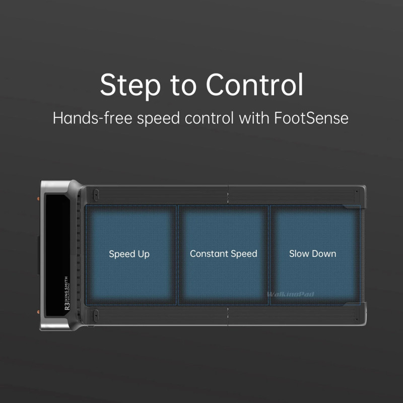 Xiaomi KingSmith WalkingPad R3 Banda de alergare, 735W, 1 hp, Până la 120 kg, 0.5-6 km/h, Afișaj încorporat, Aplicație mobilă, Pliabil, Negru / Gri