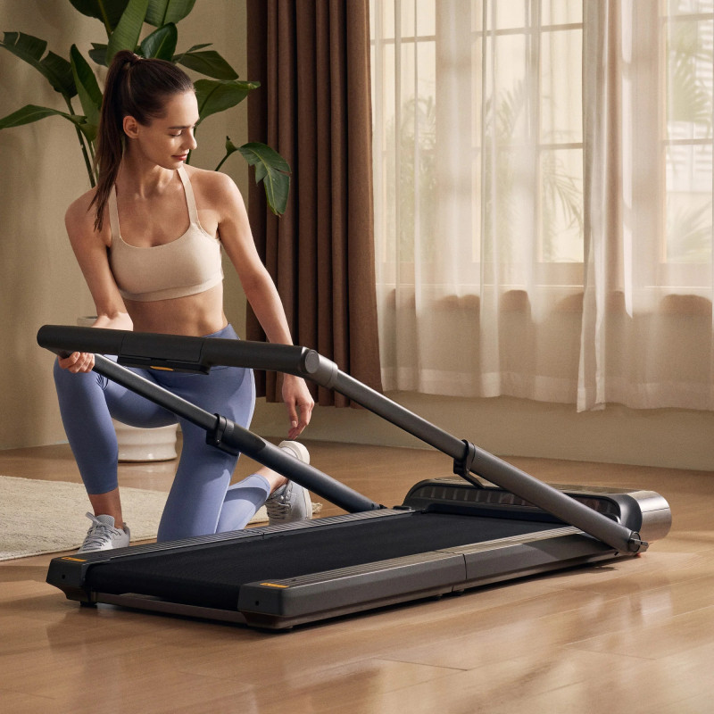 Xiaomi KingSmith WalkingPad R3 Hybrid Treadmill, 735W, 1 hp, până la 120 kg, 0.5-12 km/h, ecran încorporat, aplicație mobilă, pliabil, negru / gri