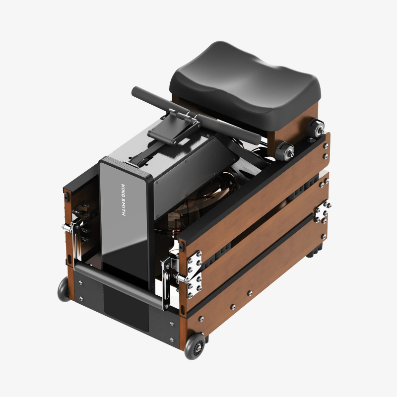 Mașină de vâslit cu apă și rezistență magneticăXiaomi KingSmith WM10, 500N, Rail 117 cm, 5 / 32 grade, 15 / 25 l, pliabil, negru / maro