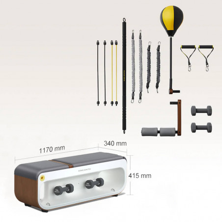 Multifuncțional Xiaomi KingSmith FBB1C, 2 grade de înclinare, corp complet, pliabil, 15 accesorii, alb / maro