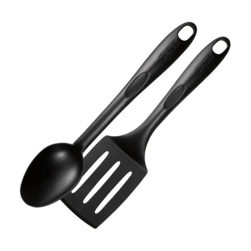 Set vase si ustensile Tefal C2678074 Starter Black, 6 piese, Acoperire cu titan, Fara PFOA, Thermo-Fusion, Thermo-Signal, Inductie, Negru