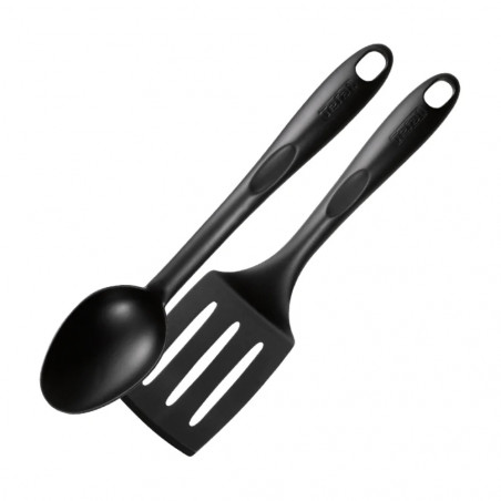 Set vase si ustensile Tefal C2678074 Starter Black, 6 piese, Acoperire cu titan, Fara PFOA, Thermo-Fusion, Thermo-Signal, Inductie, Negru