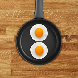 Tigaie Tefal C2920253 Force, 20 cm, Acoperire antiaderenta, Semnal termic, Thermo-Fusion, Inductie, Negru