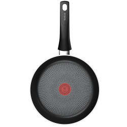 Tigaie Tefal C2920253 Force, 20 cm, Acoperire antiaderenta, Semnal termic, Thermo-Fusion, Inductie, Negru