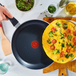 Tigaie Tefal C2720553 Start&Cook, 26 cm, Acoperire din titan, Semnal termic, Thermo-Fusion, Inductie, Negru