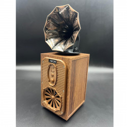 Boxa portabila cu radio Bluetooth Ashu AS39, 1x8W, 1200mAh, Pana la 10m, Pana la 5-6 h, TWS, card TF, USB (disc U), AUX, FM, Maro