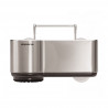Organizator pentru chiuveta Simplehuman KT1116, 14,3 x 19,4 x 19,5 cm, Otel inoxidabil, Inox/Gri