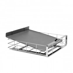 Organizator glisant pentru dulapuri Simplehuman KT1120, Pana la 9 kg, 50,2 x 50,8 x 15,2 cm, Otel inoxidabil, Inox/Gri