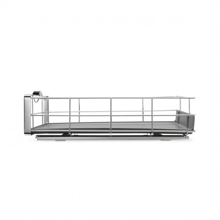 Organizator glisant pentru dulapuri Simplehuman KT1120, Pana la 9 kg, 50,2 x 50,8 x 15,2 cm, Otel inoxidabil, Inox/Gri