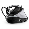 Statie de calcat cu aburi Tefal Pro Express Vision GV9821E0, 3000 W, 9 bar, 1,2 L, 800 g/min, Smart Steam, Sistem anti-picurare si anti-calcar, Calcare verticala, Negru/Gri