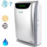 Purificator si umidificator de aer Oberon 220 HYBRID, 65 W, Pana la 40 m², 220 m³/h, 3 viteze, Ionizator, Timer, Sleep Mode, Argintiu