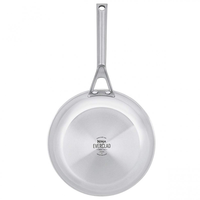 Tigaie Ninja EverClad C90028DE, 28 cm, 3 straturi, Rezistenta la cuptor pana la 315 °C, Fara PFAS, Inductie, Otel inoxidabil