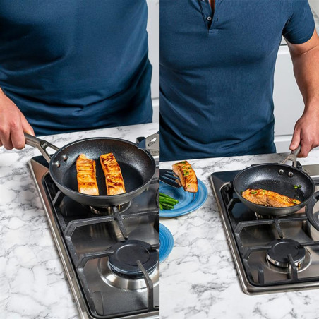 Tigaie Ninja Zerostick Premium C90026DE, 26 cm, Acoperire antiaderenta, Pana la 260°C, Inductie, Negru